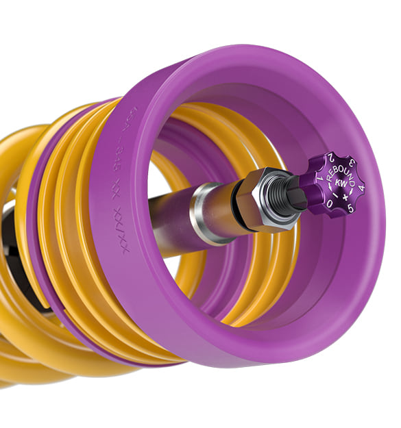 The 3-way adjustable valve technology of the KW Variant 4 enables fine-tuning of damping with 16 clicks in rebound forces.